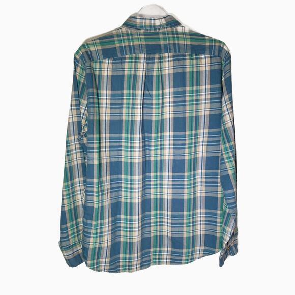 J. Crew Plaid Button-Down Shirt (Blue/Green/White) Men’s Size Large NWT Workwear - Picture 3 of 16